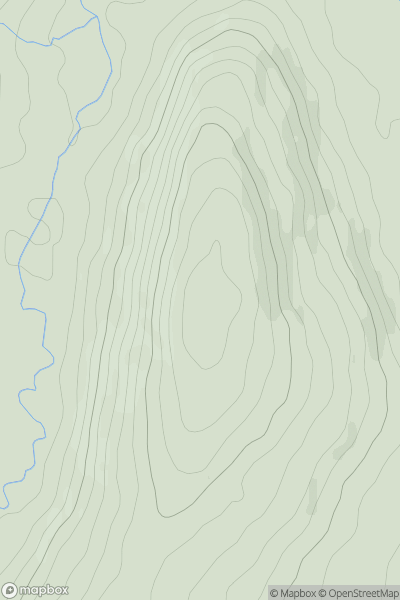 Thumbnail image for Y Gaer [Llandovery to Monmouth] showing contour plot for surrounding peak